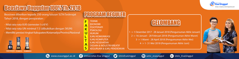 Pengumuman Penerima Beasiswa Unggulan 100% Tahun 2018/2019 | Psikologi